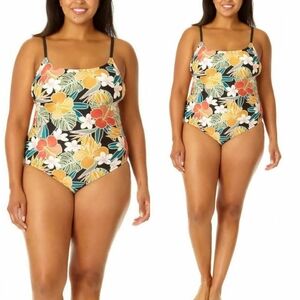 Hurley Carribean Dreamin One Piece Swimsuit XL
